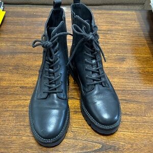 Vince black leather women’s ankle boots. Never worn.